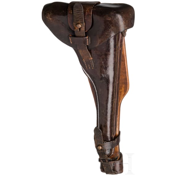 An Artillery Luger by DWM, 1918, with shoulder stock and holster