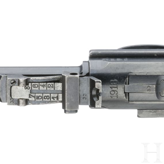 An Artillery Luger by DWM, 1918, with holster