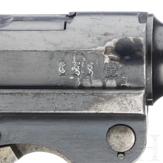 Pistole 08, DWM, 1917, Weimar / Wehrmacht, Marine, mit Koffertasche