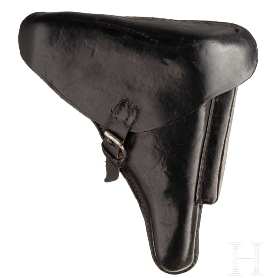 Pistole 08, 1920 dated Alphabet, Simson Rework, Landj&auml;gerei, mit Koffertasche