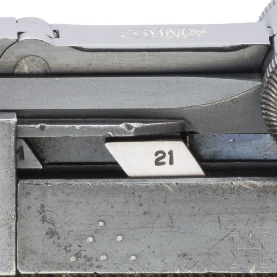 A Luger pistol by DWM, Weimar Alphabet, Navy, with holster