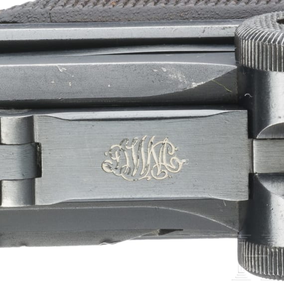 A Luger pistol by DWM, Weimar Alphabet, Navy, with holster