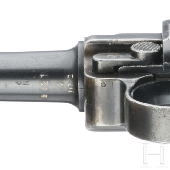 A Luger pistol by DWM, Weimar Alphabet, Navy, with holster