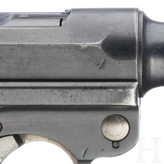 A Luger pistol Mod. 06 by DWM, Weimar Rework, Marine, Berlin police, holster with matching number