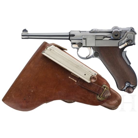 A Luger pistol Mod. 1906, Bulgarian contract, with holster and spare mag