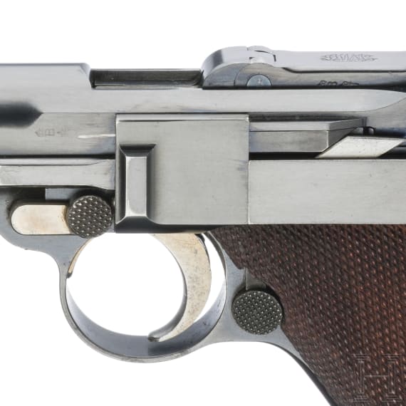 A Luger Parabellum Mod. 1900, Chilean 2nd trials model with fixed rear sights, shoulder board and holster