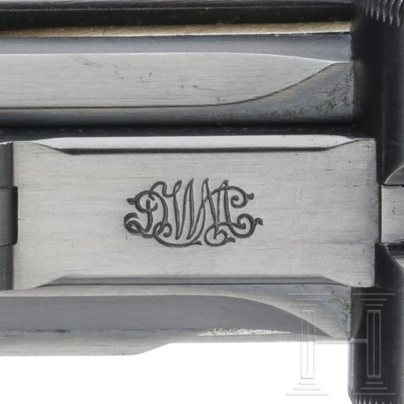 A Luger Parabellum Mod. 1900, Chilean 2nd trials model with fixed rear sights, shoulder board and holster