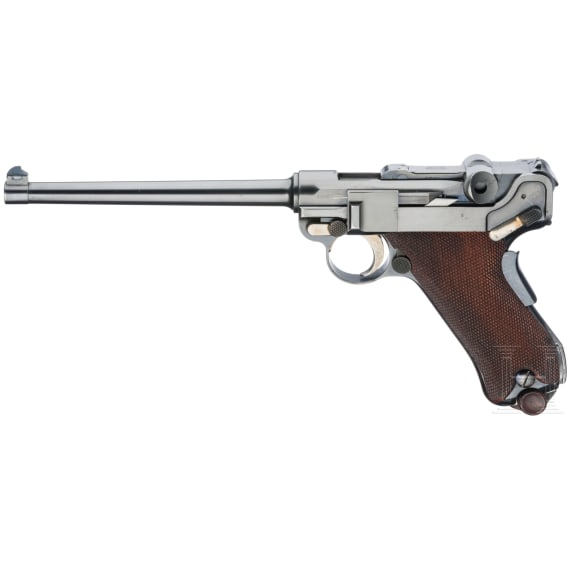 A Luger Parabellum Mod. 1900, Chilean 2nd trials model with fixed rear sights, shoulder board and holster