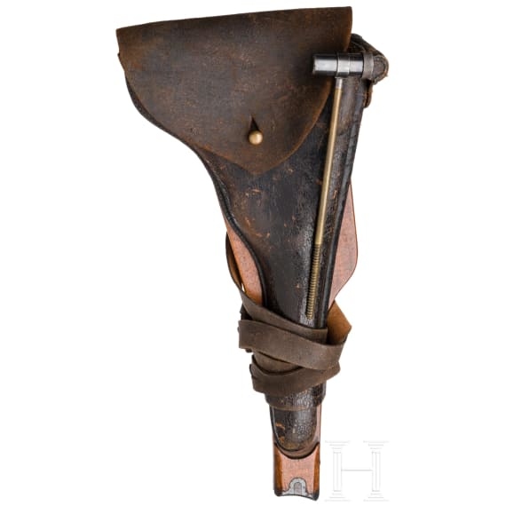 A Luger Parabellum Mod. 1900, Chilean 2nd trials model with fixed rear sights, shoulder board and holster