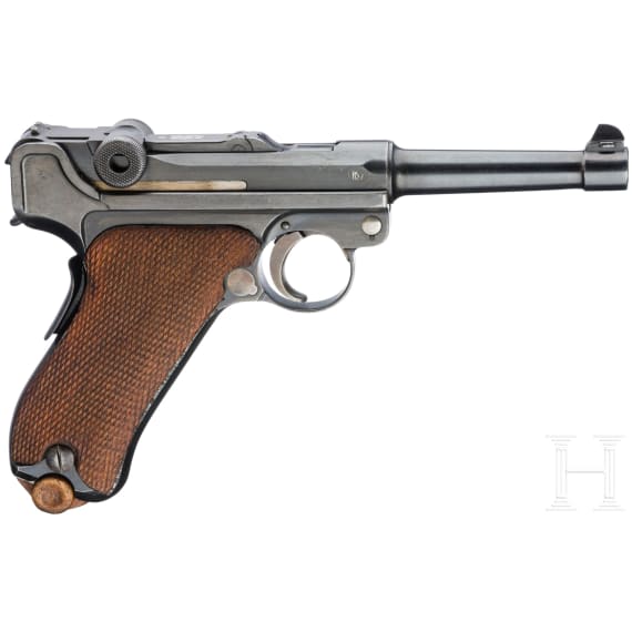 A Luger pistol by DWM, Mod. 1906 / "Mod. 11 Dutch East India Army", 1928 contract, with holster and double magazine pouch