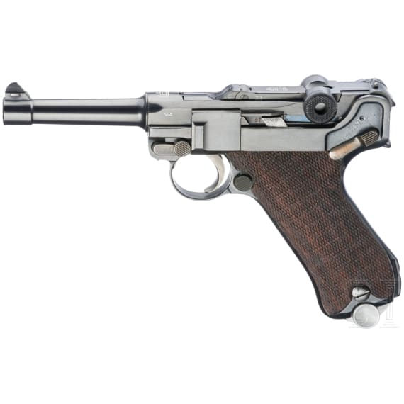 A Luger pistol by DWM, Mod. 1920, marked "Frankenschloss Suhl", Lithuanian contract (Border Police), 1940