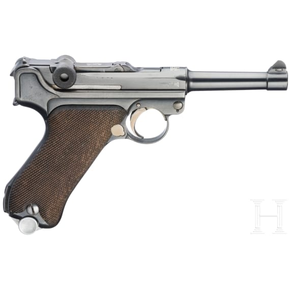 A Luger pistol by DWM, Mod. 1920, marked "Frankenschloss Suhl", Lithuanian contract (Border Police), 1940