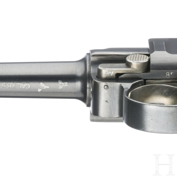 A Luger pistol by DWM, Mod. 1920, marked "Frankenschloss Suhl", Lithuanian contract (Border Police), 1940