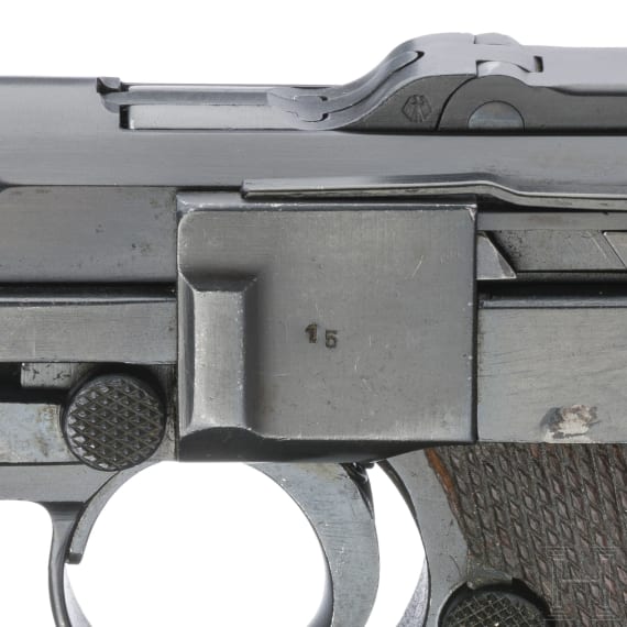 Pistole 08, DWM, Sneak (Riff-Kontrakt), Landj&auml;gerei, mit Koffertasche