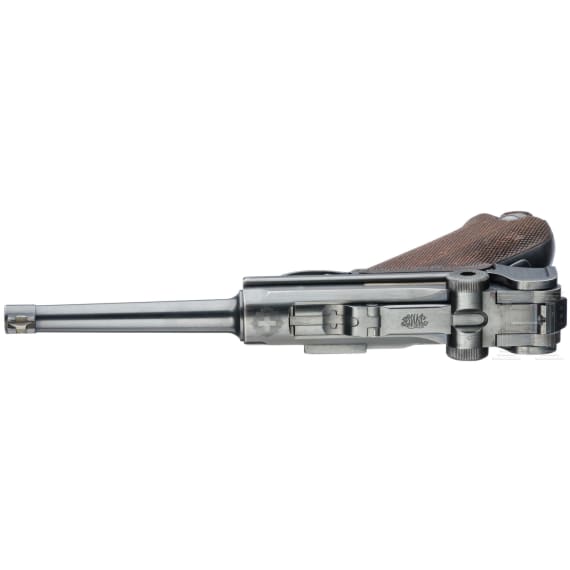 A Luger pistol Mod. 1900/06 by DWM, with holster, Swiss ordnance