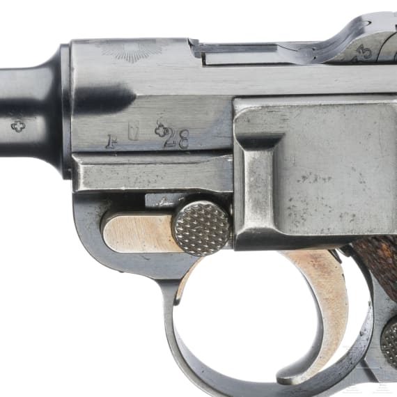 A Luger pistol Mod. 1900/06 by DWM, with holster, Swiss ordnance
