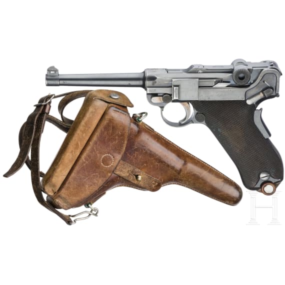 Parabellum Mod. 1900/06, DWM, CH-Ordonnanz, mit Futteral