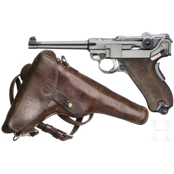 Parabellum Mod. 1900/06, DWM, CH-Ordonnanz, mit Futteral