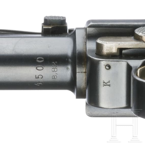 An Artillery Luger by DWM, 1923, Stoeger (3-lines), with holster, USA