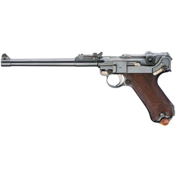 An Artillery Luger by DWM, 1923, Stoeger (3-lines), with holster, USA