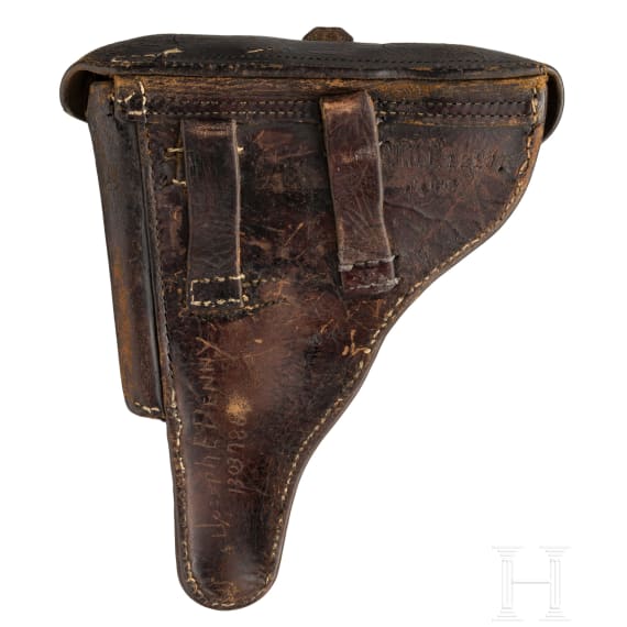 A Luger pistol by Erfurt, 1911, with holster