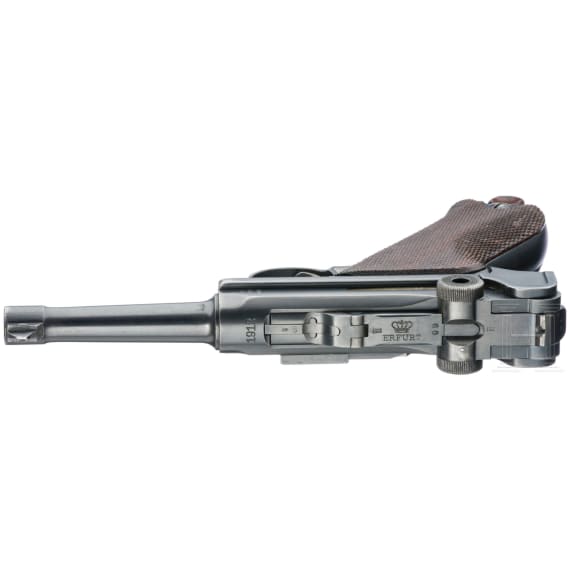 A Luger pistol by Erfurt, 1912, no hold-open