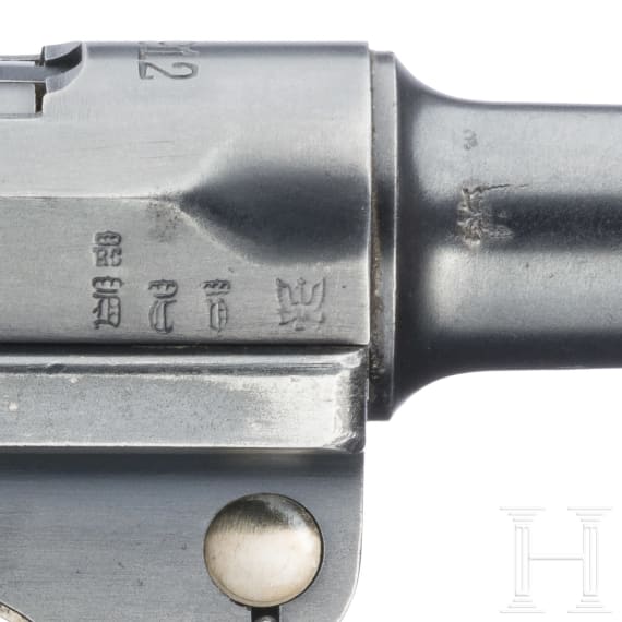 A Luger pistol by Erfurt, 1912, no hold-open