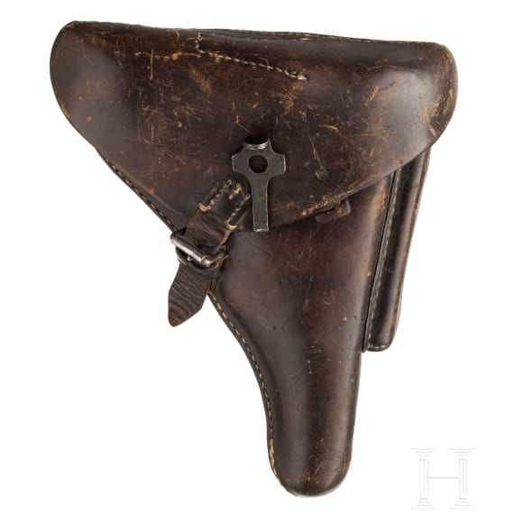 Pistole 08, Erfurt 1912, mit Koffertasche