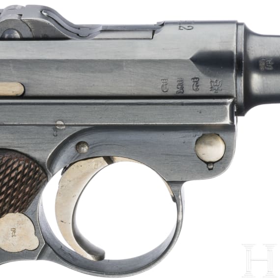 A Luger pistol by Erfurt, 1912, EWB, with holster