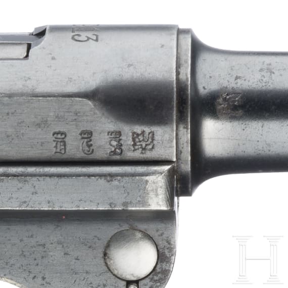 A Luger pistol by Erfurt, 1913, with holster