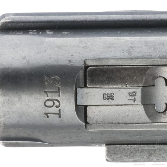 A Luger pistol by Erfurt, 1913, with holster