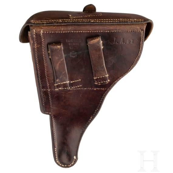 Pistole 08, Erfurt 1913, Simson-Rework, Landj&auml;gerei, mit Koffertasche