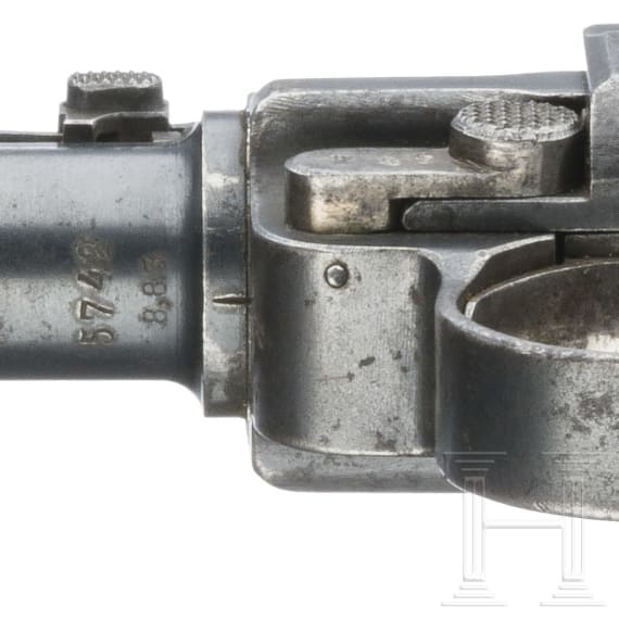 An Artillery Luger by Erfurt, 1914, with holster and shoulder stock