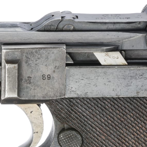 A Luger pistol by Erfurt, 1917, machine-gun brigade