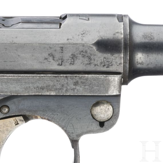 A Luger pistol by Erfurt, 1917, machine-gun brigade