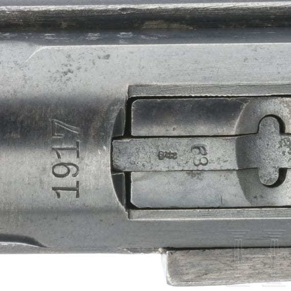 A Luger pistol by Erfurt, 1917, machine-gun brigade