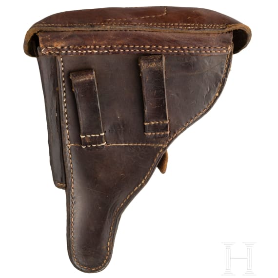 A Luger pistol by Erfurt, 1917, two matching magazines, with holster