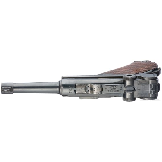 A Luger pistol by Erfurt, 1917, with holster