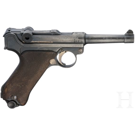 A Luger pistol by Erfurt, 1918, with holster