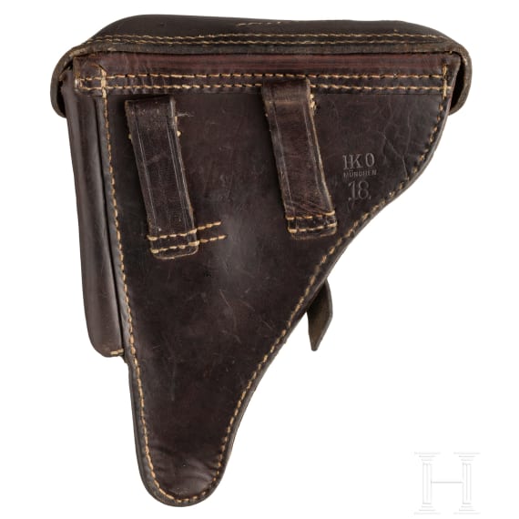 A Luger pistol by Erfurt, 1918, with holster