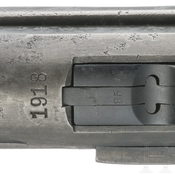 A Luger pistol by Erfurt, 1918, with holster