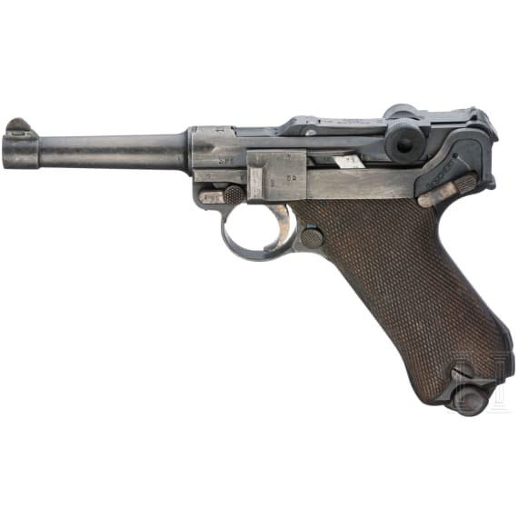A Luger pistol by Erfurt, 1918, with holster