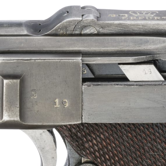 A Luger pistol by Erfurt, "Kl 1933"