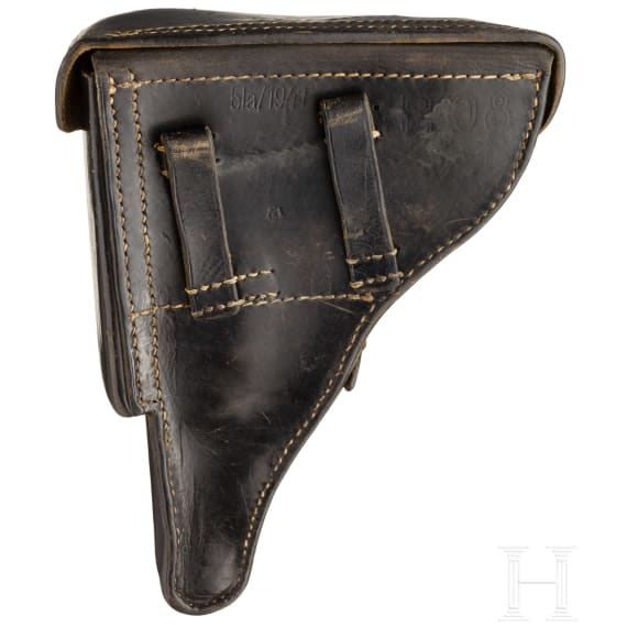 A Krieghoff Luger, 1941, Luftwaffe, with holster and two matching magazines