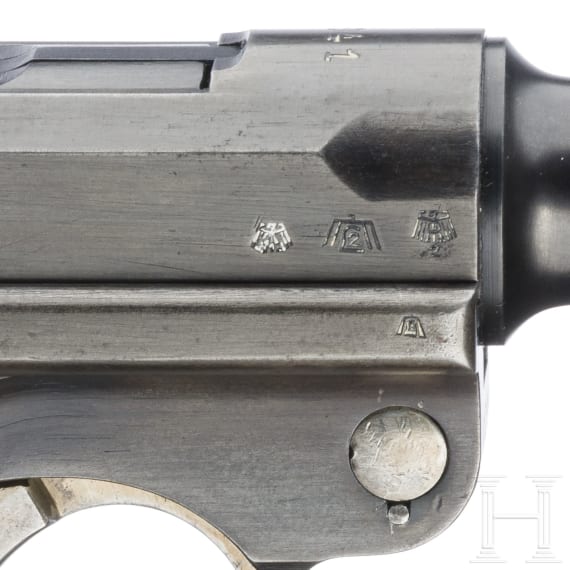 A Krieghoff Luger, 1941, Luftwaffe, with holster and two matching magazines