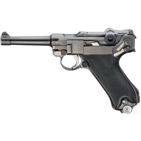 A Krieghoff Luger, 1941, Luftwaffe, with holster and two matching magazines