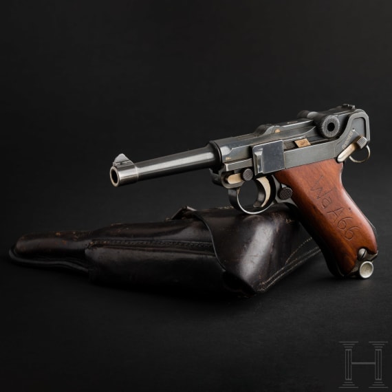 A Luger pistol by Mauser, prototype, with holster