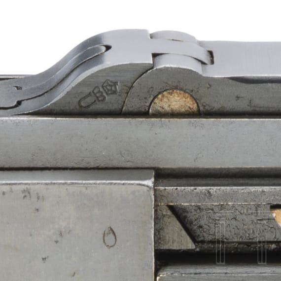 A Luger pistol by Mauser, prototype, with holster