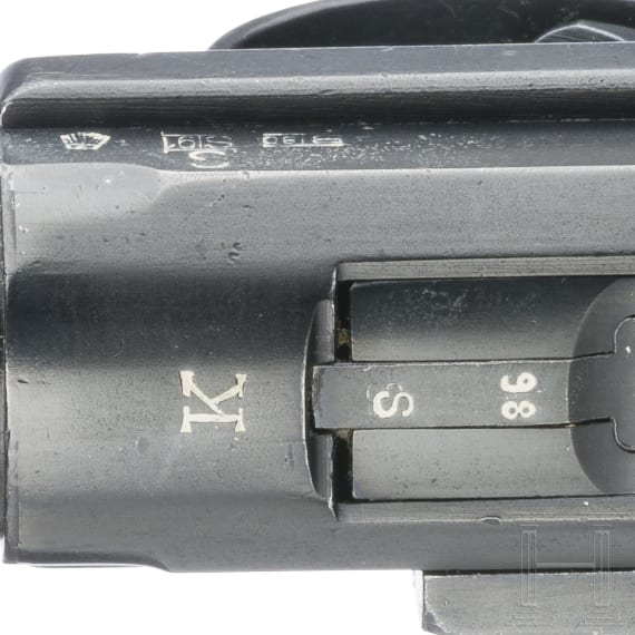 A Luger pistol by Mauser, code "K - S/42"
