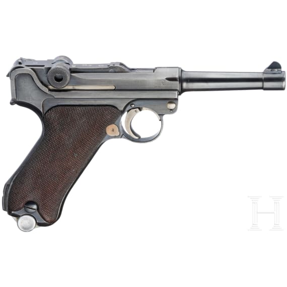 A Luger pistol by Mauser, code "K - S/42", with holster, Kriegsmarine